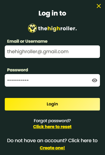 The High Roller Casino Login Process